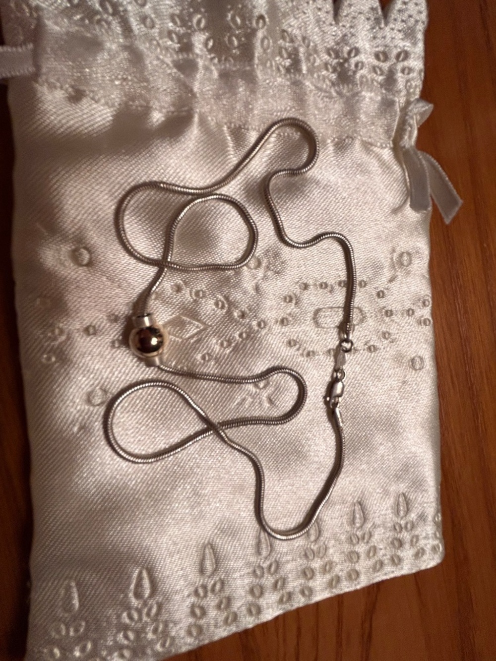 Cape Cod Ball sterling and gold necklace, bangle, and hoop earrings - Picture 5 of 7
